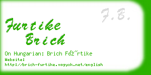 furtike brich business card